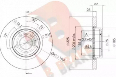 R BRAKE 78rbd22217 -  